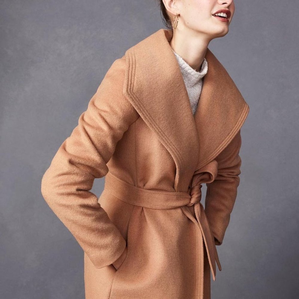 Ann Taylor Camel Wrap Coat